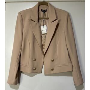 Generation Love Penn Crepe Cropped Blazer Latte Size XXL NWT